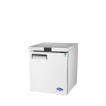 Atosa MGF8405GR 27-1/2 wide (1)Door(s) Undercounter Freezer, 7.2Cu.ft, (1)Shelve(s), 1/5hp, 115v/60/1, Casters, ETL Listed