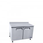 Atosa MGF8409GR 48-3/10(w) inch Worktop Refrigerators w/ Backsplash, (2)Solid Swing Door(s), (2)Shelve(s), 13.4Cu.ft, 1/7hp, 115v/60/1-ph, ETL Listed, Energy Star