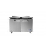 Atosa MGF8413GR 48-3/10(w) inch Worktop Freezer w/ Backsplash, (2)Solid Swing Door(s), (2)Shelve(s), 13.4Cu.ft, 1/4hp, 115v/60/1-ph, ETL Listed