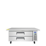 Atosa MGF8452GR 60-1/2(w) inch (2)Drawer(s) Refrigerated Chef Base with Extended Top, 8.4Cu.ft, 1/7hp, 115/60/1, Casters, ETL Listed