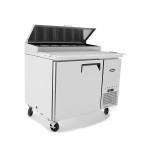 Atosa MPF8201GR Refrigerated Pizza Sandwich Prep Table, 44(w) inch,  (1)Door(s), 9.7Cu.ft, (2) Shelve(s), 1/7hp, 115v/60/1-ph, Casters, ETL Listed