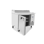 Atosa MPF8201GR Refrigerated Pizza Sandwich Prep Table, 44(w) inch,  (1)Door(s), 9.7Cu.ft, (2) Shelve(s), 1/7hp, 115v/60/1-ph, Casters, ETL Listed