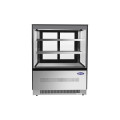 Atosa RDCS-35 35-2/5(w) inch Refrigerated Square Display Case, Floor Model, (2)Sliding Glass Door(s), (2)Shelve(s), 10.9Cu.ft, 1/4hp, 120v/60/1-ph, ETL Listed