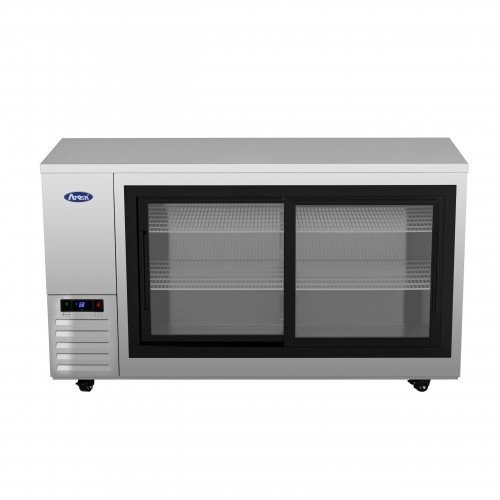 Atosa SBB69SGGRAUS1 68(w) inch Shallow Depth Back Bar Cooler, (2)Glass Sliding Door(s), (4)Shelve(s), 18.6Cu.ft, 1/7hp, 115v/60/1-ph, ETL Listed 