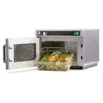 Amana HDC212 Commercial Heavy-Duty Microwave Oven, Stainless Steel, 0.6Cu.ft, 2100w, 15.4amps, 208-240v/60/1-ph, ETL Listed