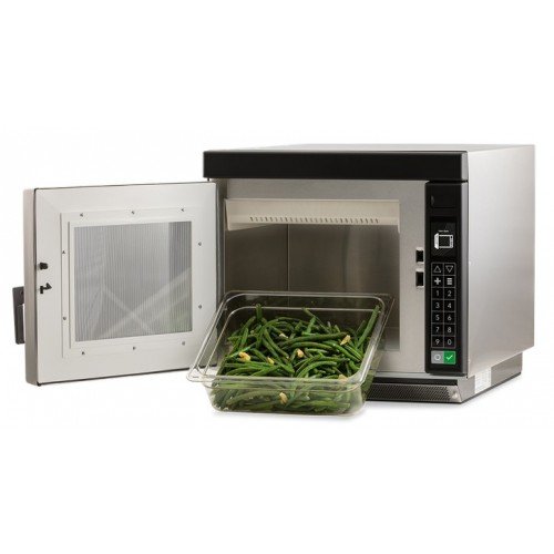 Amana RC22S2 Heavy Duty Commercial Half-Size Microwave Oven/Steamer, Push Button Controls , Stainless Steel Int/Ext, 1Cu.ft, 3000W, 20amps, 208-240v/60/1-ph, ETL Listed