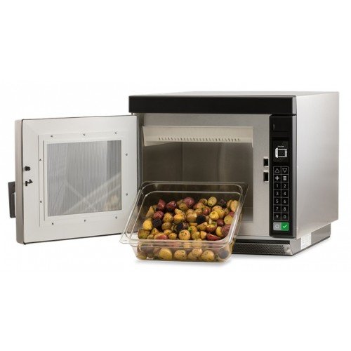 Amana RC22S2 Heavy Duty Commercial Half-Size Microwave Oven/Steamer, Push Button Controls , Stainless Steel Int/Ext, 1Cu.ft, 3000W, 20amps, 208-240v/60/1-ph, ETL Listed