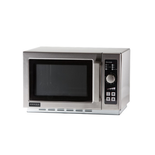 Amana RCS10DSE Commercial Microwave Oven, Dial Controls, Stainless Steel Int/Ext, 1.2Cu.ft, 1000w, 13amps, 120v/60/1-ph, ETL Listed