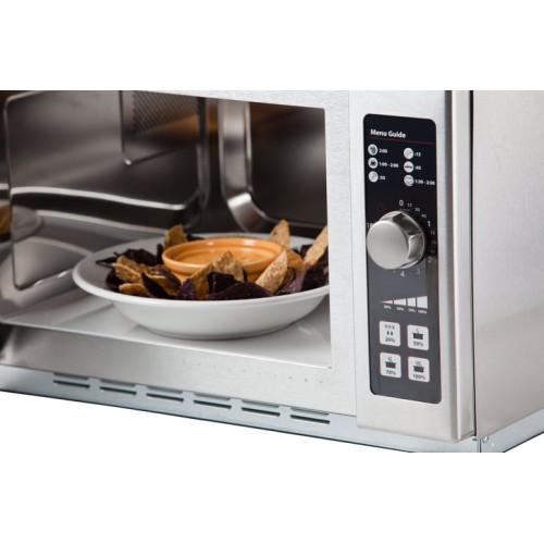 Amana RCS10DSE Commercial Microwave Oven, Dial Controls, Stainless Steel Int/Ext, 1.2Cu.ft, 1000w, 13amps, 120v/60/1-ph, ETL Listed