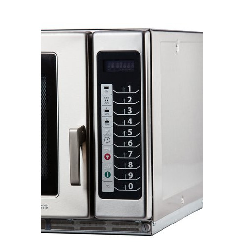 Amana® RFS18TS Medium Duty Stainless Steel Commercial Microwave with Push Button Controls, 1.2Cu.ft, 208-240v/60/1, 1800w, ETL Listed