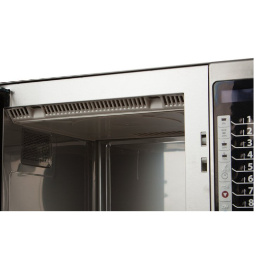 Amana® RFS18TS Medium Duty Stainless Steel Commercial Microwave with Push Button Controls, 1.2Cu.ft, 208-240v/60/1, 1800w, ETL Listed