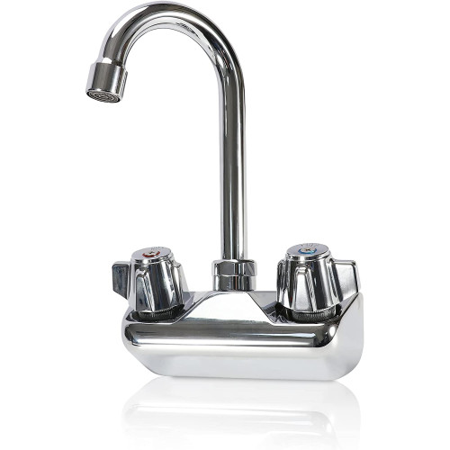 MF-1004-G Faucets, Wall Mounted, 4(w) inch, Backsplash, 3-1/2 inch Gooseneck Spout, NSF Listed