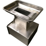 MS-150G Heavy-Duty Fresh Meat Cutting Machine, Stainless Steel, 4mm Blade, 120v/60/1 , 3/4 hp, 1763 lb/hr, 26.8(w) x 14.2(d) x 30(h) inch, ETL Listed