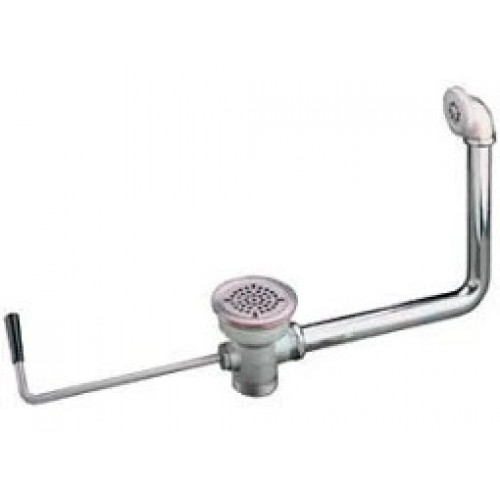 QM-86Z Twist Handle Waste Valve, with Overflow Assembly, Zinc Body, 2 inch N.P.T