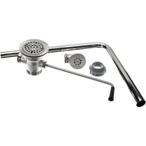QM-86Z Twist Handle Waste Valve, with Overflow Assembly, Zinc Body, 2 inch N.P.T