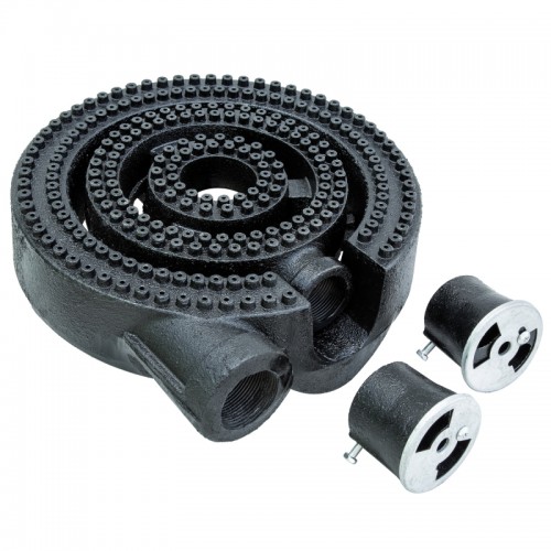 WR-03 (3)Ring(s) Burner with Air Shutters, 12 inch Round, Natural Gas, 90k Total BTU/hr, ETL Listed