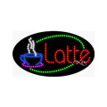 24595 LATTE LED Signs, Flashing, 27(w) x 1(d) x 15(h) inch, 120v/60/1, UL