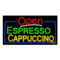25431 OPEN ESPRESSO CAPPUCCINO LED Signs, Flashing, 32(w) x 1(d) x 17(h) inch, 120v/60/1, UL