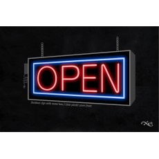 LFD001 OPEN LED Outdoor Neon Signs, Remote Control, 120v/60/1, 32(w) x 3(d) x 13(h) inch, UL Listed