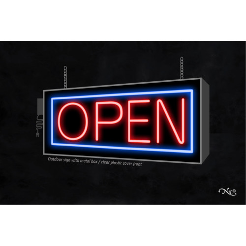 LFD001 OPEN LED Outdoor Neon Signs, Remote Control, 120v/60/1, 32(w) x 3(d) x 13(h) inch, UL Listed