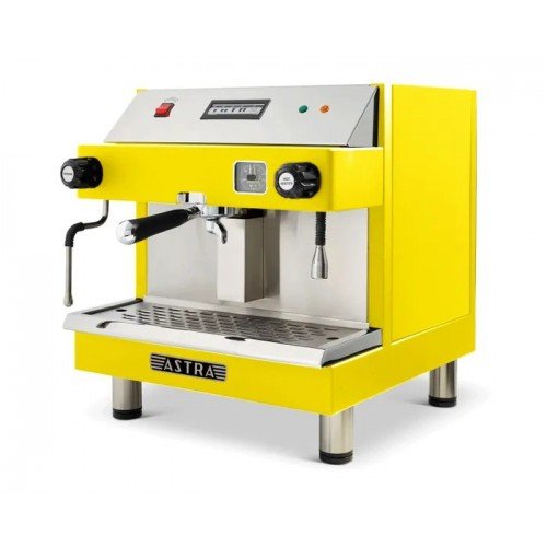 Astra MEGA I M1-011-1-Y 19.25(w) inch Automatic Espresso Machine, (1)Group Head(s), Yellow Exterior Color, 2000w, 110v/60/1-ph, ETL Listed