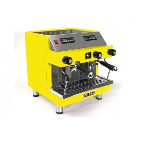 Astra M2C-014-1-Y MEGA II 19.24(w) inch Automatic Compact Espresso Machine, (2)Group Head(s), (7)Liter(s), Yellow Exterior Color, 2000w, 220v/60/1-ph, ETL Listed