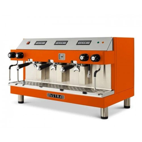 Astra M3-013-O MEGA III 35.5(w) inch Automatic Espresso Machine, (3)Group Head(s), (17)Liter(s), Orange Exterior Color, 5500w, 220v/60/1-ph, ETL Listed