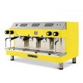 Astra M3-013-Y MEGA III 35.5(w) inch Automatic Espresso Machine, (3)Group Head(s), (17)Liter(s), Yellow Exterior Color, 5500w, 220v/60/1-ph, ETL Listed
