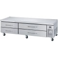 Blue Air BACB86M-HC 86-1/4(w) inch (4)Drawer(s) Marine Edge Refrigerated Chef Base, Casters, 17.2Cu.ft, 3/8hp, 120v/60/1-ph, ETL Listed