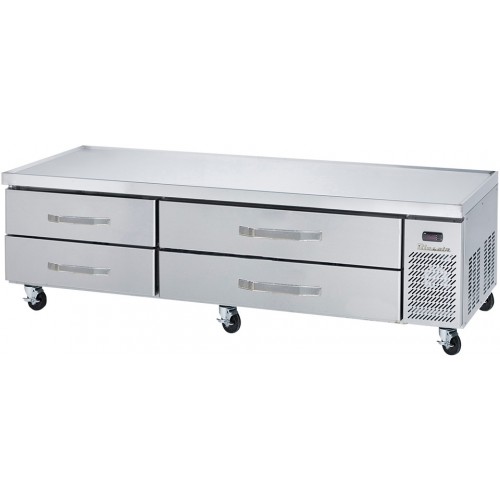 Blue Air BACB86M-HC 86-1/4(w) inch (4)Drawer(s) Marine Edge Refrigerated Chef Base, Casters, 17.2Cu.ft, 3/8hp, 120v/60/1-ph, ETL Listed