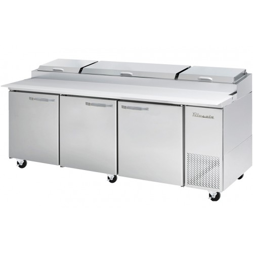 Blue Air BAPP93-HC Refrigerated Pizza Prep Table, 93-1/4(w) inch, (3)Door(s), (6)Adjustable Shelve(s), 30.8Cu.ft, 3/8hp, 115v/60/1-ph, ETL Listed