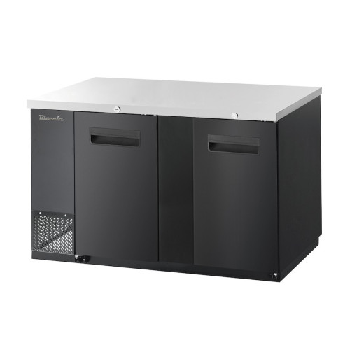 Blue Air BBB69-3B-HC 69-1/8(w) inch (2)Door(s) Back Bar Cooler, Black Finish Exterior, (4)Shelve(s), 23.4Cu.ft, 3/8hp, 115v/60/1-ph, ETL Listed