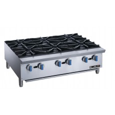 Blue Air BLHP36 36(w) inch Hot Plates, (6)Burner(s), Countertop, Natural Gas, 168k Total BTU/Hr, CSA Listed