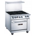 Blue Air BLR36-6B Ranges, 36(w) inch (6)Open Burner(s), (1)Standard Oven(s), Natural Gas, 233k Total BTU/hr, Casters, CSA Listed