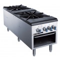 Blue Air BLSP2 18(w) inch Double Stock Pot Stove, (2)3-Ring Burner(s), Natural Gas, 160k Total BTU/Hr, CSA Listed