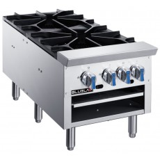 Blue Air BLSP2-L 18(w) inch Double Stock Pot Stove, (2)3-Ring Burner(s), Natural Gas, 160k Total BTU/Hr, CSA Listed