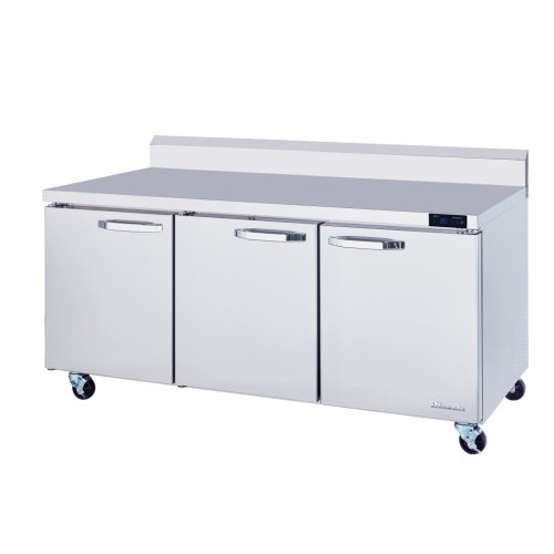 Blue Air BLUR72-WT-HC Refrigerated Work Top, 72-3/8(w) inch, (3)Door(s), (6)Shelve(s), 20.2Cu.ft, 1/4hp, 115v/60/1-ph, ETL Listed