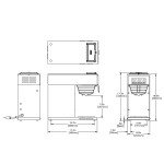 BUNN 13300-0001 VP17-1 Pourover Coffee Brewer, Not Plumbed, (12)Cup(s), (1)Warmer(s), 1600w, 13.3amps, 120v/60/1-ph, UL/NSF Listed