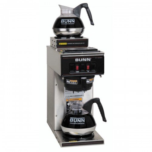 BUNN 13300-0002 VP17-2 Pourover Coffee Brewer, Not Plumbed, (12)Cup(s), Low Profile, (2)Warmer(s), 1600w, 13.3amps, 120v/60/1-ph, UL/NSF Listed