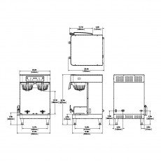 BUNN 51200.0102 ICB Infusion Series Twin Soft-Heat Automatic Coffee Brewer, Plumbed, 6000w, 28amps, 120/208//60/1-ph, UL/NSF Listed