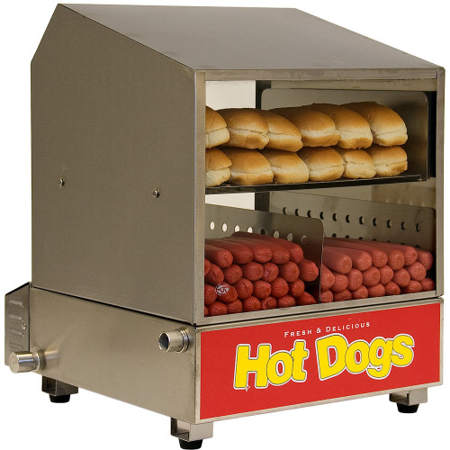 Winco 60048 Benchmark USA™ Dog Pound Hot Dog Steamer Merchandiser, 1170w, 120v/60/1-ph, ETL Listed