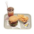 Cambro 1014FF106 Fast Food Tray, Rectangular, Light Peach, Polypropylene, 13-9/16(w) x 10-7/16(d) x 1-1/2(h) inch, NSF Listed – 2 Dozen