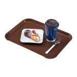 Cambro 1014FF167 Fast Food Tray, Rectangular, Brown, Polypropylene, 13-9/16(w) x 10-7/16(d) x 1-1/2(h) inch, NSF Listed – 2 Dozen