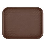 Cambro 1014FF167 Fast Food Tray, Rectangular, Brown, Polypropylene, 13-9/16(w) x 10-7/16(d) x 1-1/2(h) inch, NSF Listed – 2 Dozen