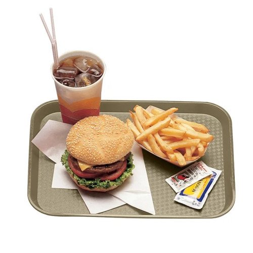 Cambro 1216FF104 Fast Food Tray, Rectangular, Desert Tan, Polypropylene, 16-1/8(w) x 11-7/8(d) x 1-1/2(h) inch, NSF Listed – 2 Dozen