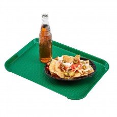Cambro 1216FF119 Fast Food Tray, Rectangular, Sherwood Green, Polypropylene, 16-1/8(w) x 11-7/8(d) x 1-1/2(h) inch, NSF Listed – 2 Dozen