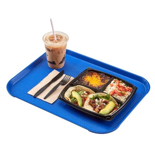 Cambro 1216FF186 Fast Food Tray, Rectangular, Navy Blue, Polypropylene, 16-1/8(w) x 11-7/8(d) x 1-1/2(h) inch, NSF Listed – 2 Dozen