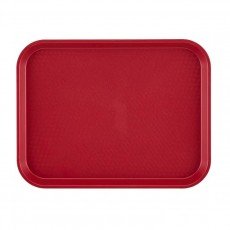 Cambro 1216FF416 Fast Food Tray, Rectangular, Cranberry, Polypropylene, 16-1/8(w) x 11-7/8(d) x 1-1/2(h) inch, NSF Listed – 2 Dozen