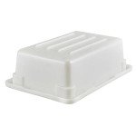 Cambro 12186P148 Food Storage Boxes, (3)Gallon(s), Rectangular, Natural White, Polyethylene, 18(w) x 12(d) x 6(h) inch, NSF Listed - 6 each