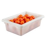 Cambro 12186P148 Food Storage Boxes, (3)Gallon(s), Rectangular, Natural White, Polyethylene, 18(w) x 12(d) x 6(h) inch, NSF Listed - 6 each